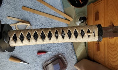大刀の柄巻き